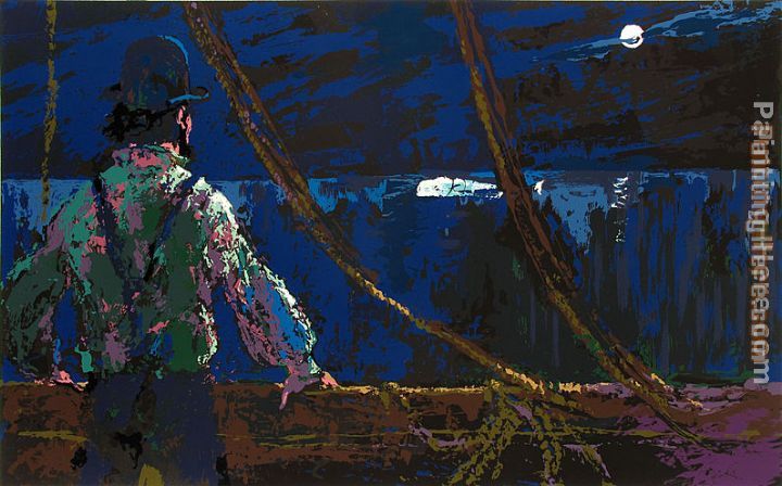Leroy Neiman Ahab at the Night Watch Moby Dick Suite